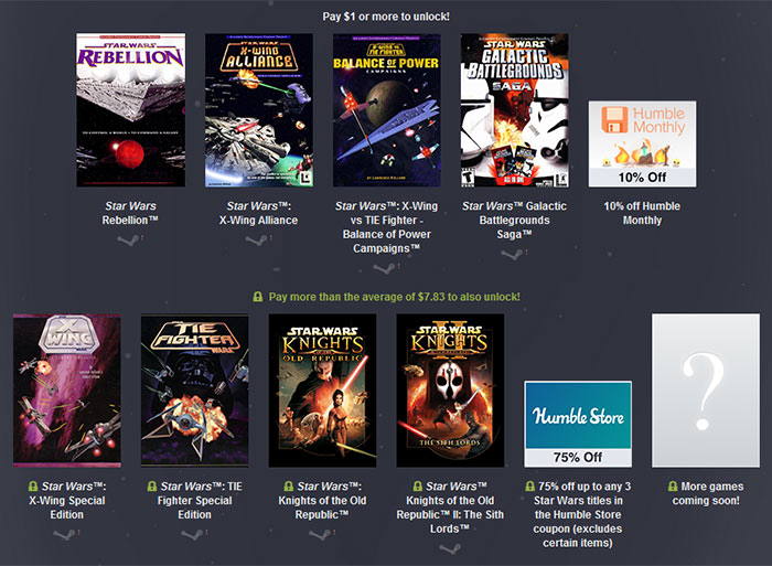 Star Wars παιχνίδια στο Humble Bundle