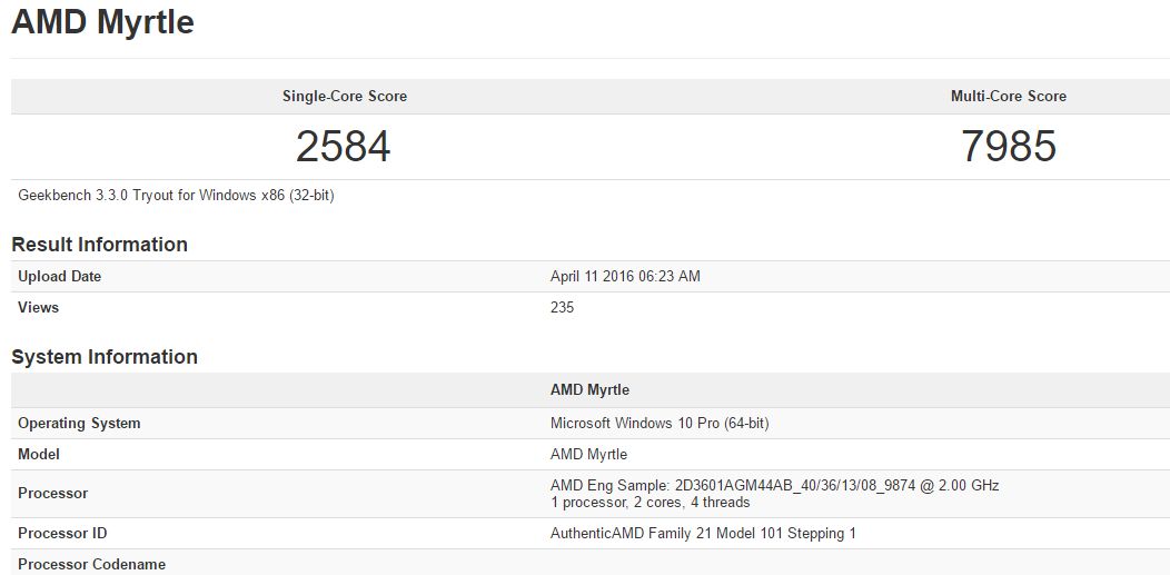 Στο Geekbench εμφανίστηκαν δείγματα των AMD Bristol Ridge APU