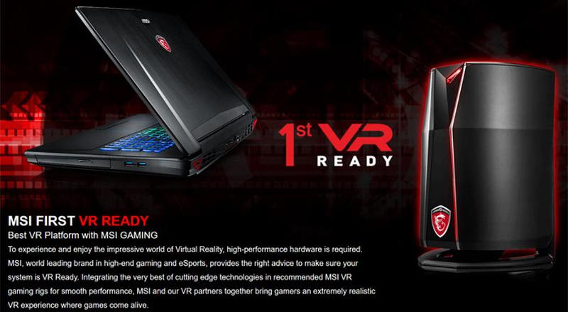 VR Ready Gaming Συστήματα Προωθεί η MSI