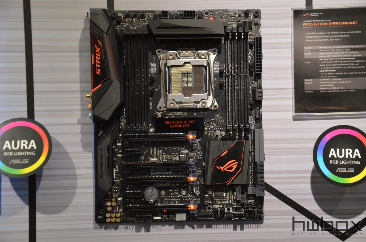 Computex 2016: Αποκάλυψη των μητρικών ASUS STRIX X99 Gaming & Rampage 10