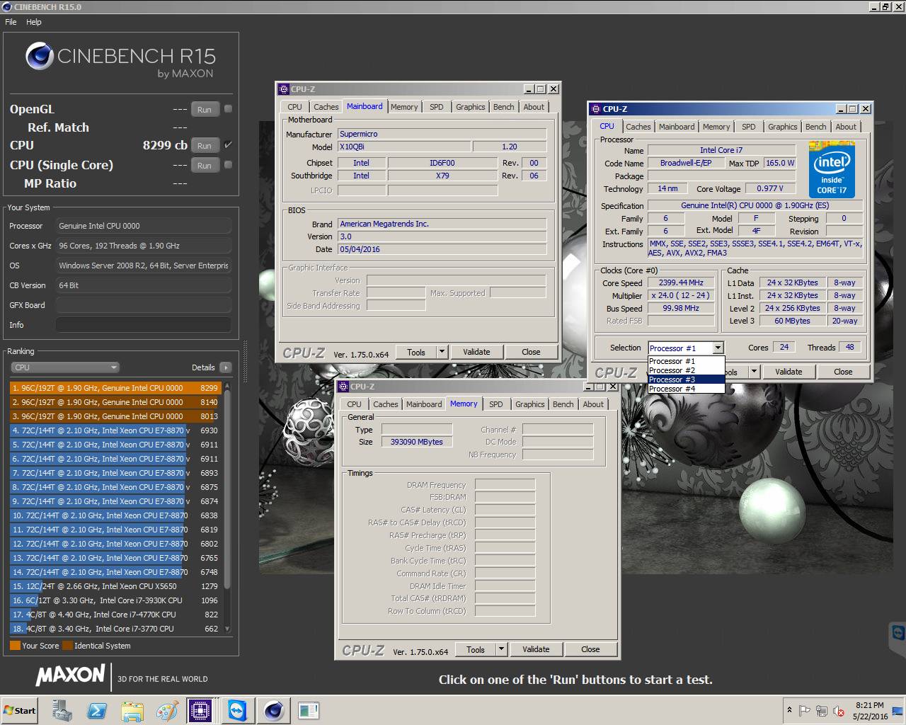 Ο Dhenzjhen 'συνθλίβει' το Ρεκόρ στο Cinebench R15 με 8299 cb