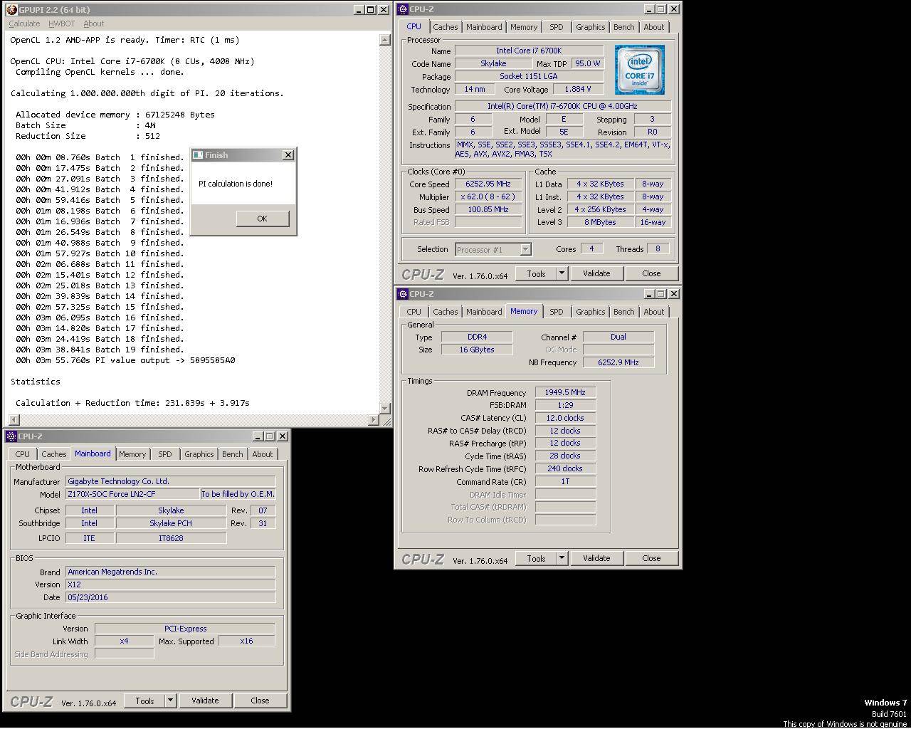 Πρώτη θέση στο GPUPI CPU 1B του Sofos1990 με τον 6700K