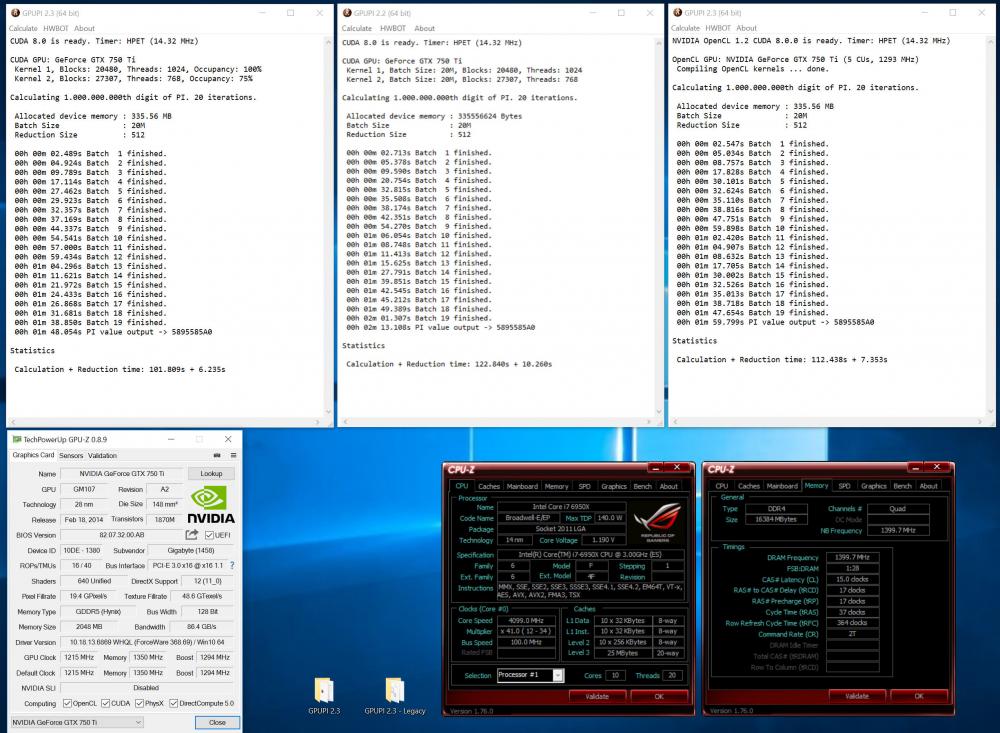 GPUPI 2.3 με Βελτιώσεις στο CUDA 8.0