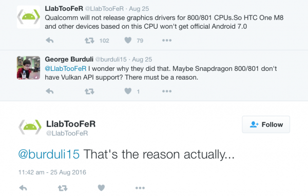 Snapdragon 800/801: Χωρίς επίσημη υποστήριξη Android 7.0
