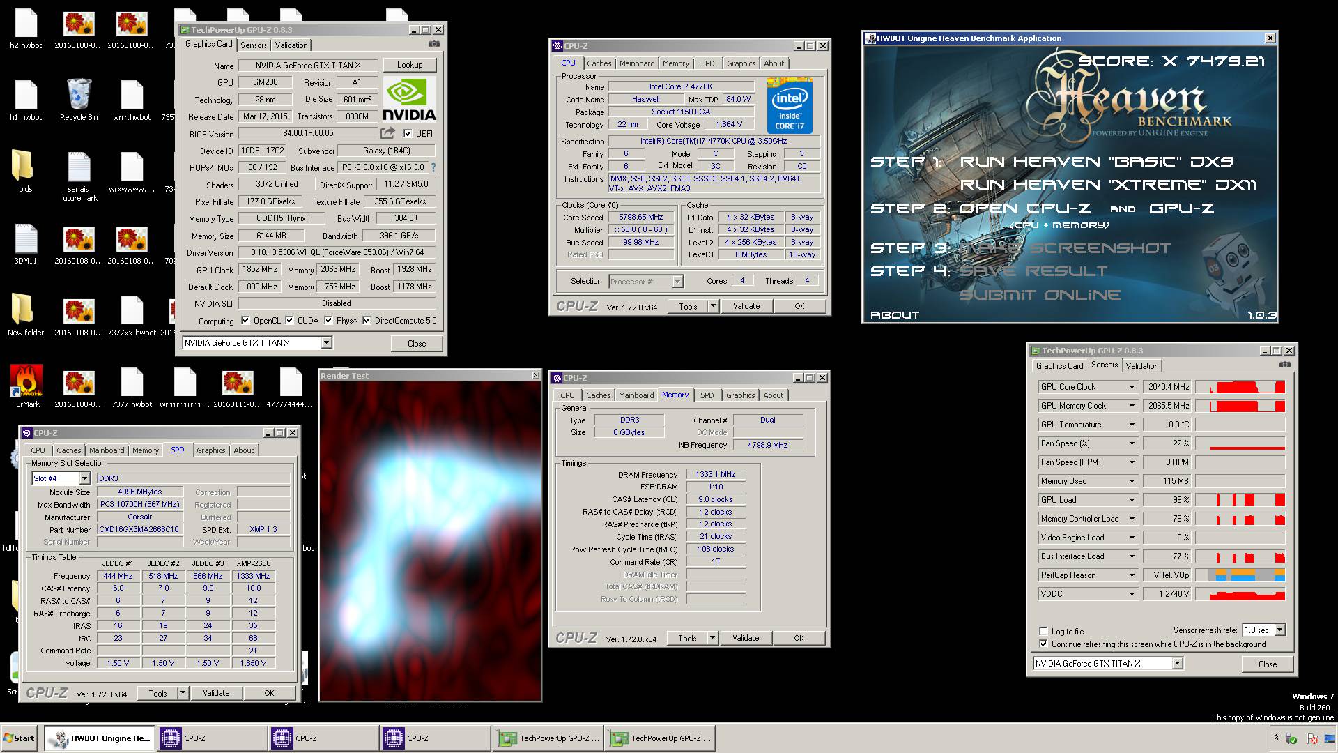 Rbuass Unigine Heaven Top Score με μια GTX Titan X