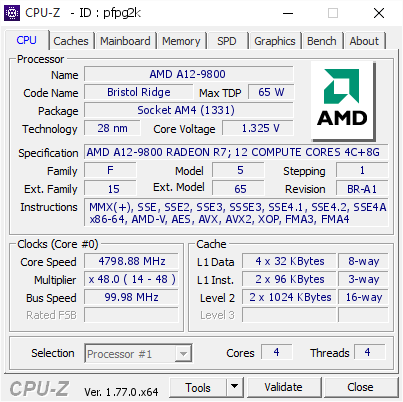 Στο HWBOT το πρώτο OC αποτέλεσμα του AMD A12-9800 AM4 APU