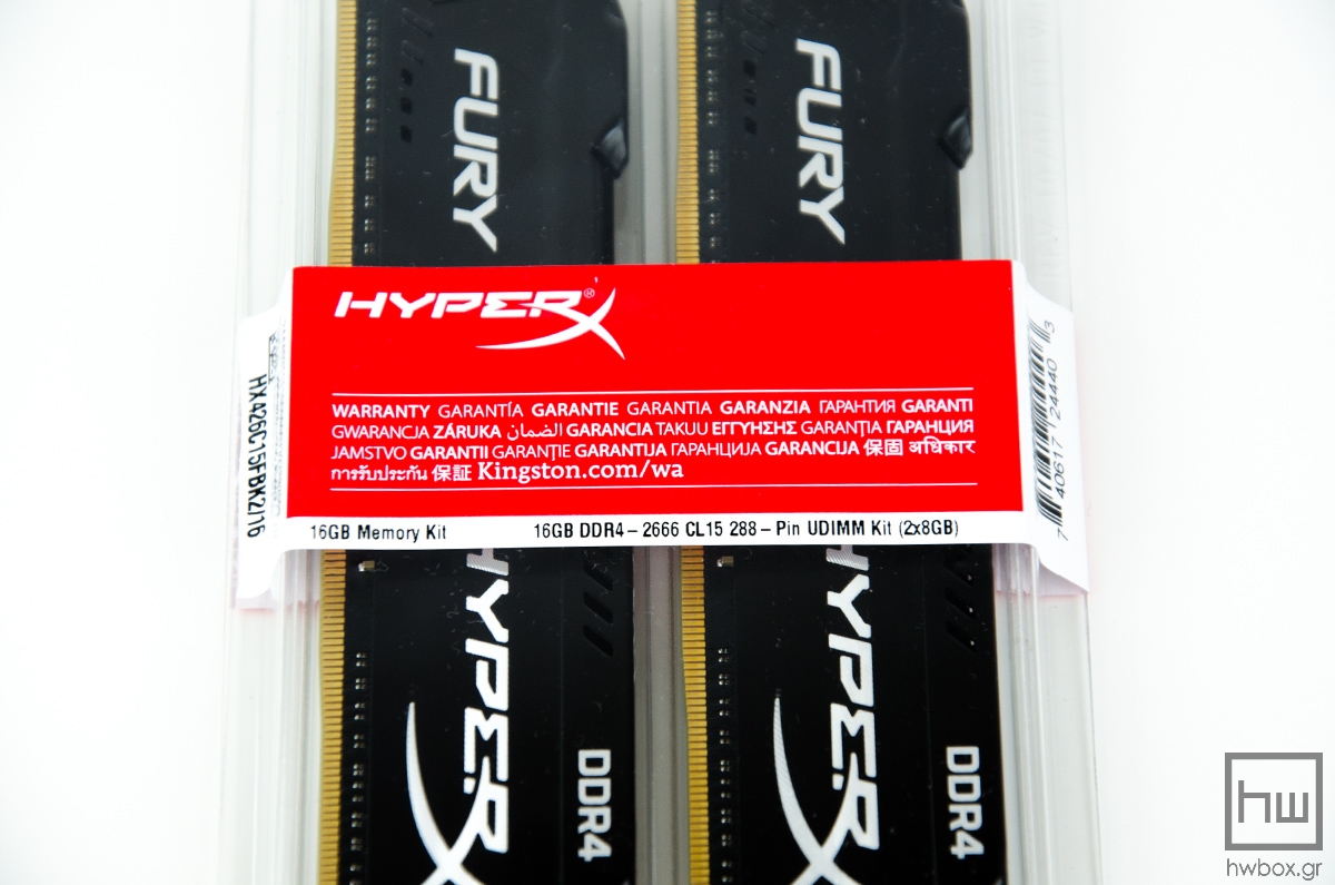 HyperX Fury Black 2666 MHz CL15 2x8GB Review: Mem in Black