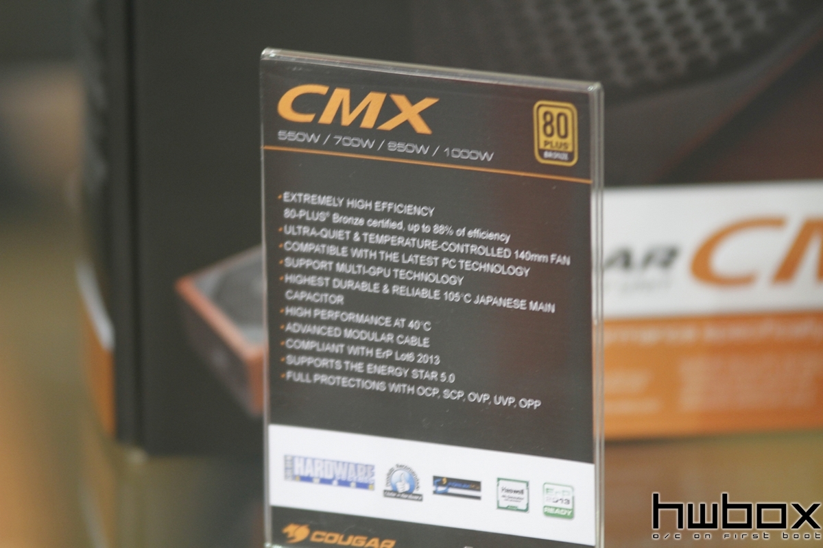 HWBOX @ Computex 2013: Cougar Cases, Power Supplies and Peripherals